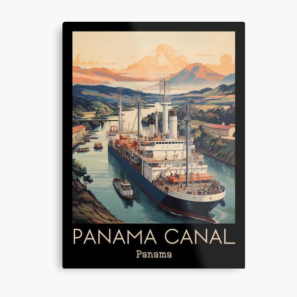 Item preview, A Vintage Travel Illustration of the Panama Canal - Panama  designed and sold by GoodOldVintage.