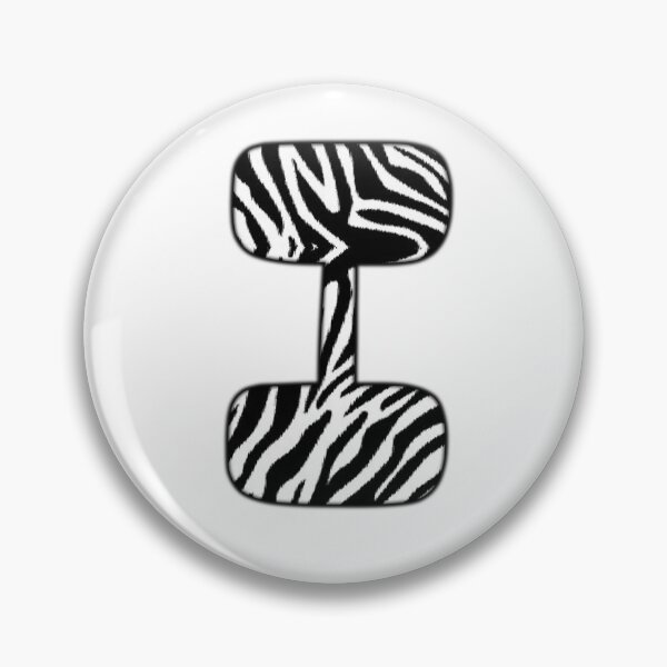 Item preview, Uppercase letter I with zebra stripe pattern designed and sold by Audrey Janvier | AJD.
