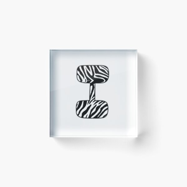 Item preview, Uppercase letter I with zebra stripe pattern designed and sold by Audrey Janvier | AJD.
