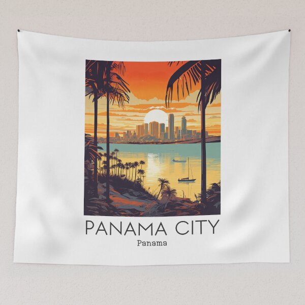Item preview, A Vintage Travel Illustration of the Panama City - Panama  designed and sold by GoodOldVintage.