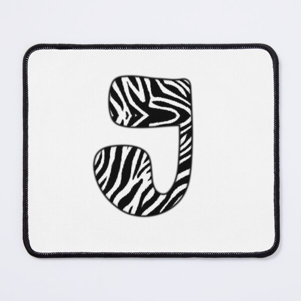 Item preview, Uppercase letter J with zebra stripe pattern designed and sold by Audrey Janvier | AJD.
