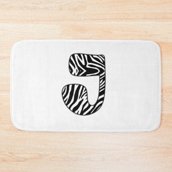 Item preview, Uppercase letter J with zebra stripe pattern designed and sold by Audrey Janvier | AJD.