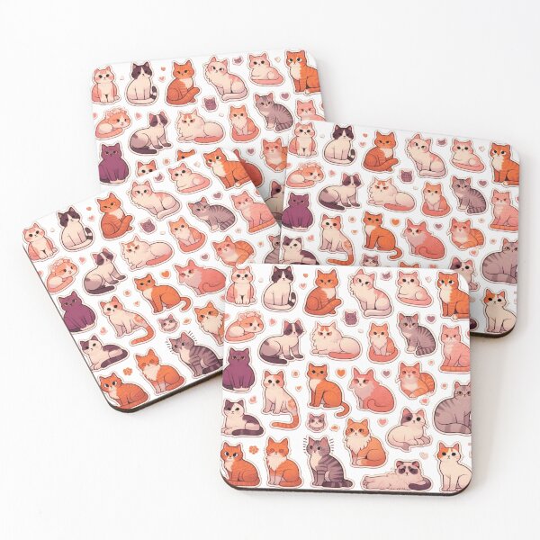 Item preview, Collection of cats in various poses, many colors and patterns. designed and sold by 1benjamah1136.
