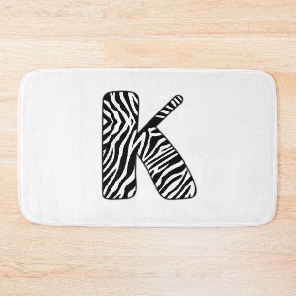 Item preview, Uppercase letter K with zebra stripe pattern designed and sold by Audrey Janvier | AJD.