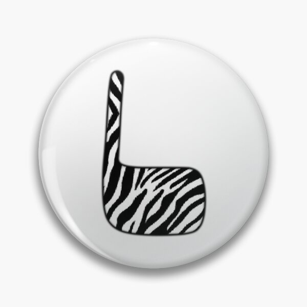 Item preview, Uppercase letter L with zebra stripe pattern designed and sold by Audrey Janvier | AJD.