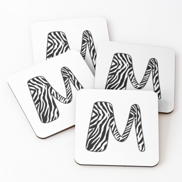 Item preview, Uppercase letter M with zebra stripe pattern designed and sold by Audrey Janvier | AJD.