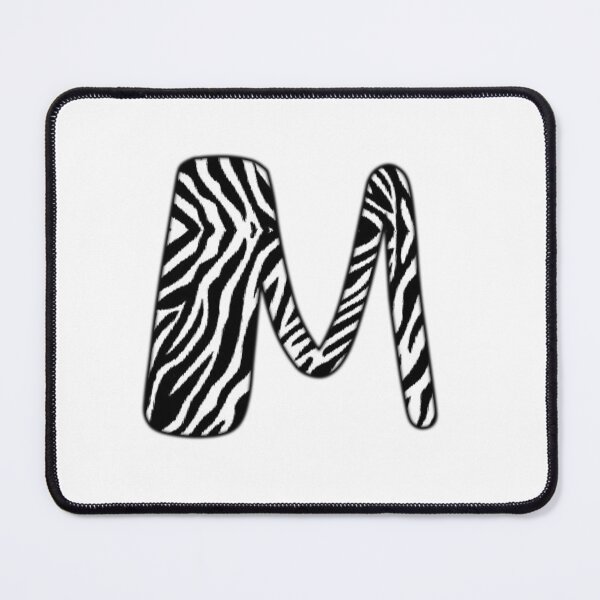 Item preview, Uppercase letter M with zebra stripe pattern designed and sold by Audrey Janvier | AJD.