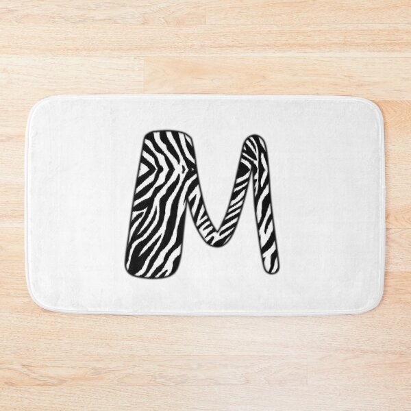 Item preview, Uppercase letter M with zebra stripe pattern designed and sold by Audrey Janvier | AJD.