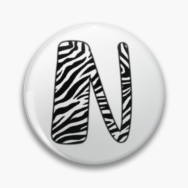 Item preview, Uppercase letter N with zebra stripe pattern designed and sold by Audrey Janvier | AJD.