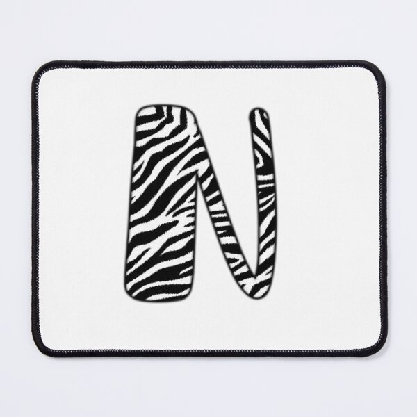 Item preview, Uppercase letter N with zebra stripe pattern designed and sold by Audrey Janvier | AJD.