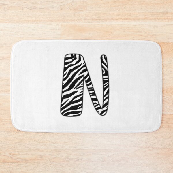 Item preview, Uppercase letter N with zebra stripe pattern designed and sold by Audrey Janvier | AJD.