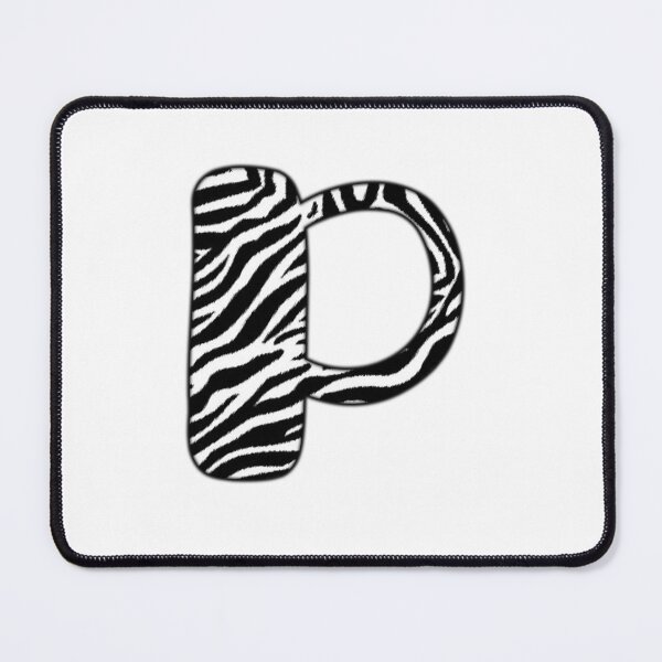 Item preview, Uppercase letter P with zebra stripe pattern designed and sold by Audrey Janvier | AJD.
