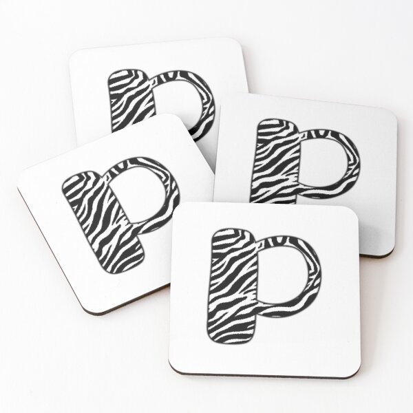 Item preview, Uppercase letter P with zebra stripe pattern designed and sold by Audrey Janvier | AJD.