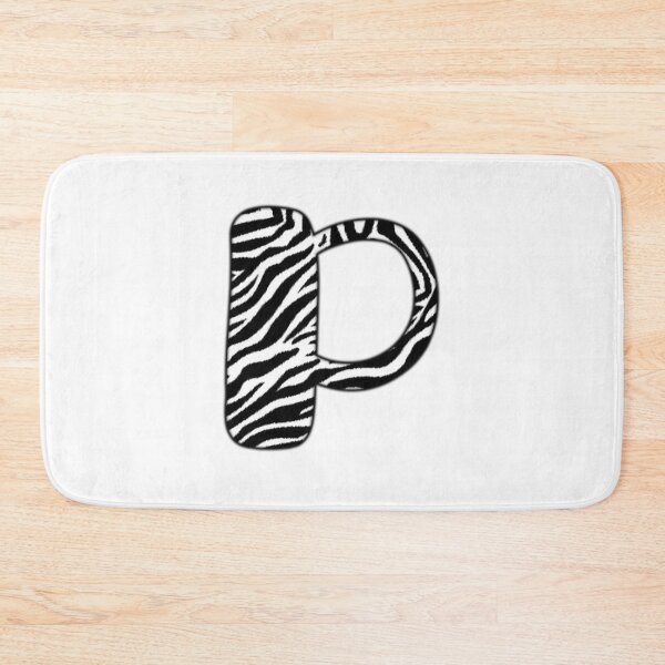 Item preview, Uppercase letter P with zebra stripe pattern designed and sold by Audrey Janvier | AJD.