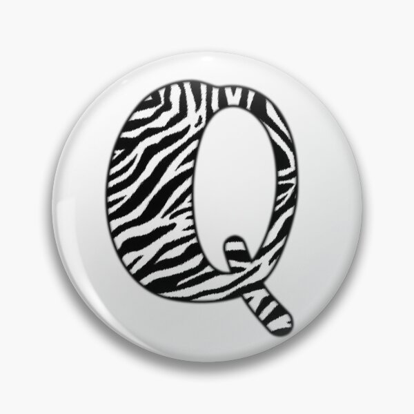 Item preview, Uppercase letter Q with zebra stripe pattern designed and sold by Audrey Janvier | AJD.