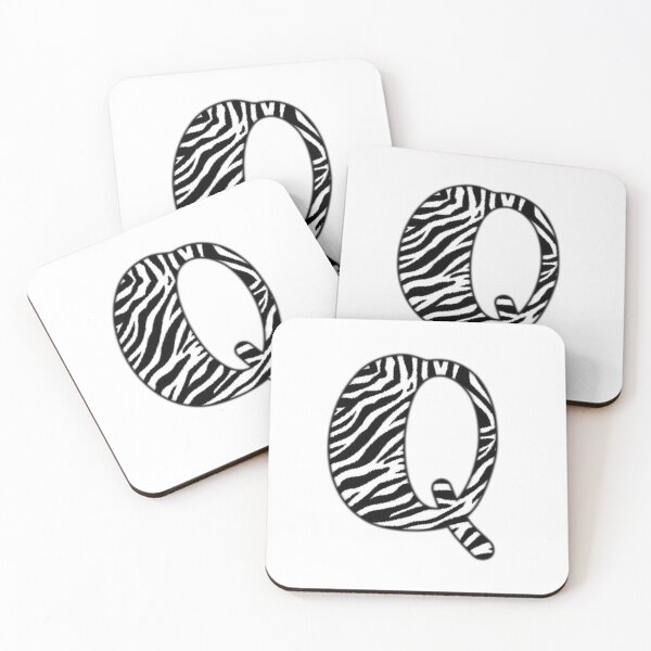 Item preview, Uppercase letter Q with zebra stripe pattern designed and sold by Audrey Janvier | AJD.
