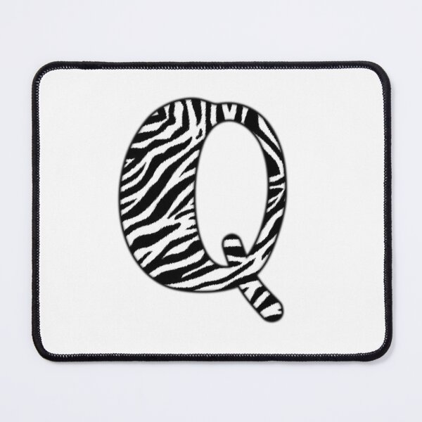 Item preview, Uppercase letter Q with zebra stripe pattern designed and sold by Audrey Janvier | AJD.