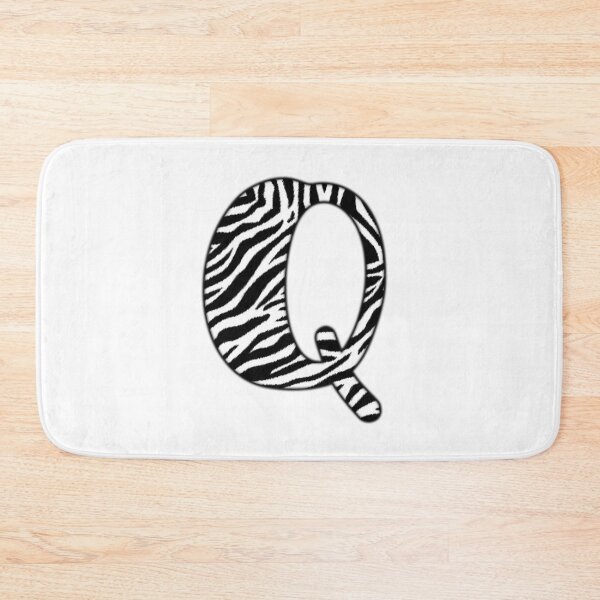 Item preview, Uppercase letter Q with zebra stripe pattern designed and sold by Audrey Janvier | AJD.