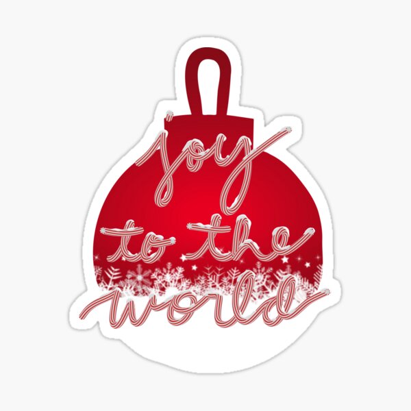 Item preview, Joy to the world - Christmas ball white background designed and sold by Smitzprints.