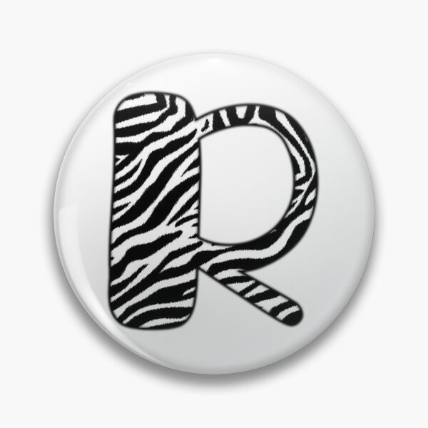 Item preview, Uppercase letter R with zebra stripe pattern designed and sold by Audrey Janvier | AJD.