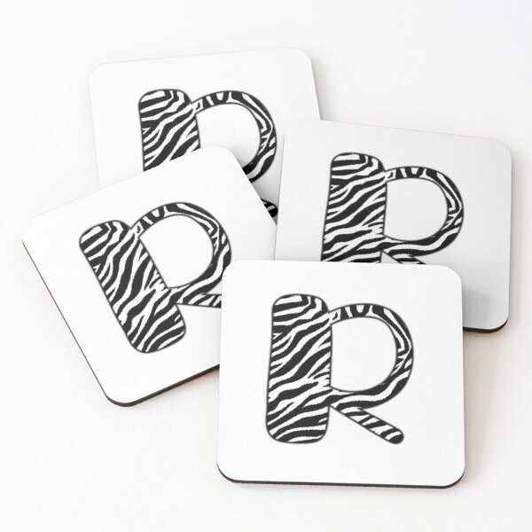 Item preview, Uppercase letter R with zebra stripe pattern designed and sold by Audrey Janvier | AJD.
