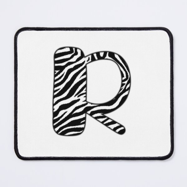 Item preview, Uppercase letter R with zebra stripe pattern designed and sold by Audrey Janvier | AJD.