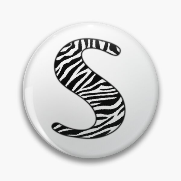 Item preview, Uppercase letter S with zebra stripe pattern designed and sold by Audrey Janvier | AJD.