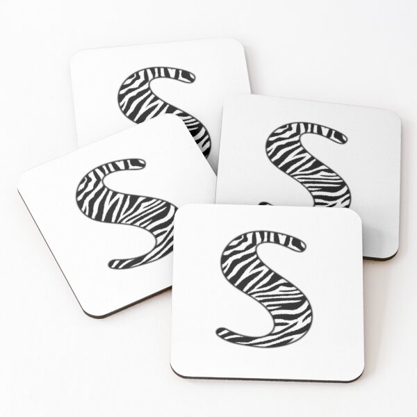 Item preview, Uppercase letter S with zebra stripe pattern designed and sold by Audrey Janvier | AJD.