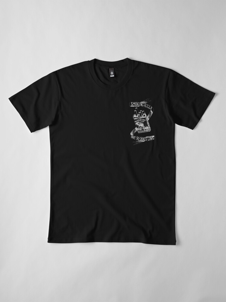 Alternate view of cigarette kills, but so does love Premium T-Shirt