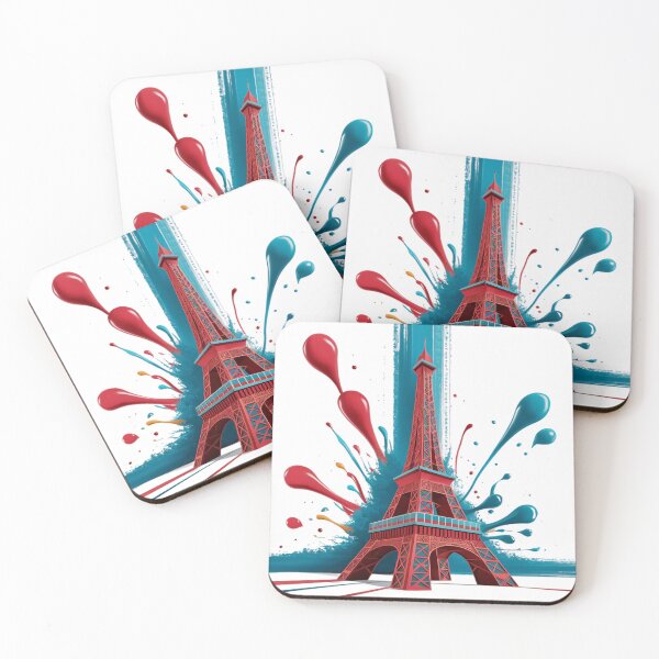 Item preview, Colourful Eiffel tower  designed and sold by KRStyleClub.