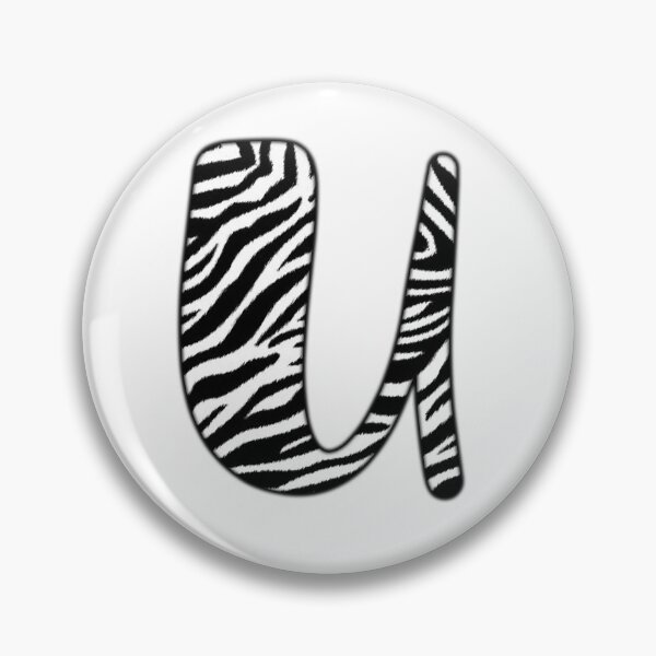 Item preview, Uppercase letter U with zebra stripe pattern designed and sold by Audrey Janvier | AJD.