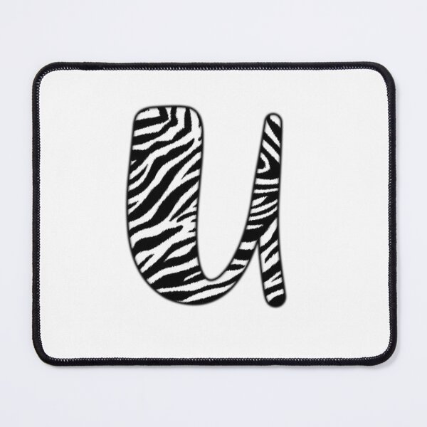 Item preview, Uppercase letter U with zebra stripe pattern designed and sold by Audrey Janvier | AJD.