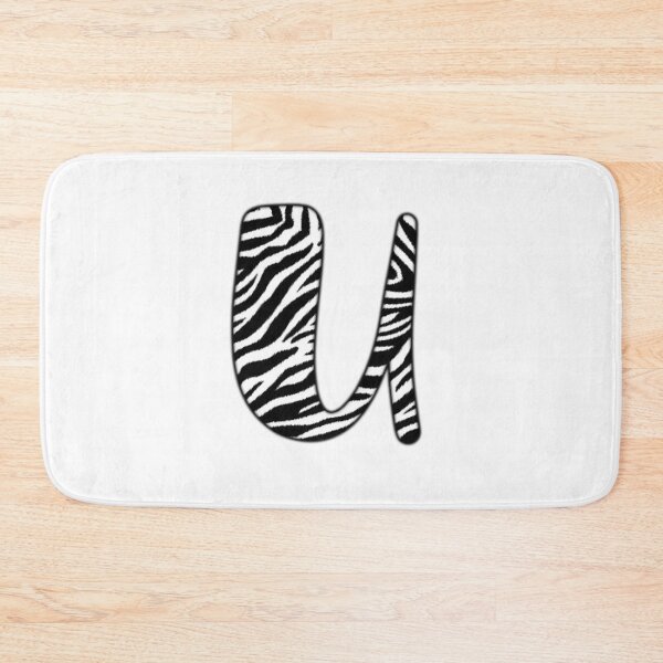 Item preview, Uppercase letter U with zebra stripe pattern designed and sold by Audrey Janvier | AJD.