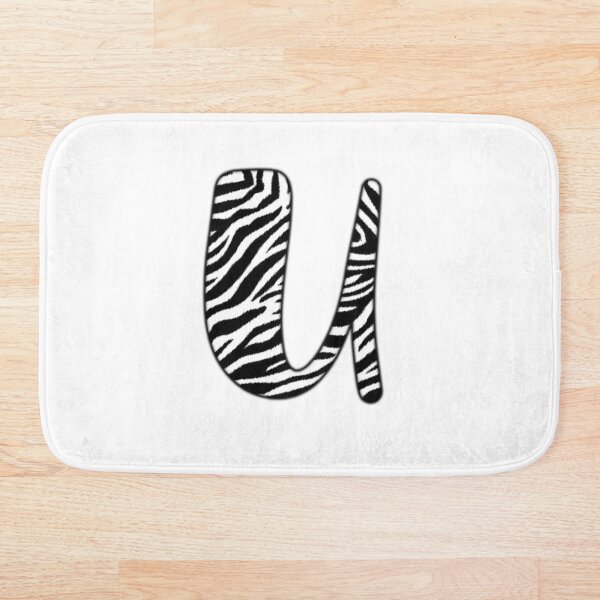 Item preview, Uppercase letter U with zebra stripe pattern designed and sold by Audrey Janvier | AJD.
