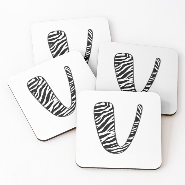 Item preview, Uppercase letter V with zebra stripe pattern designed and sold by Audrey Janvier | AJD.