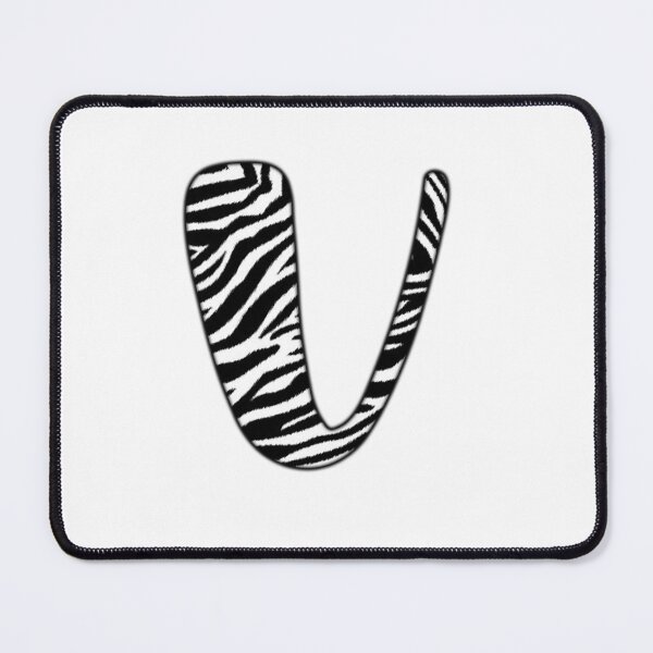 Item preview, Uppercase letter V with zebra stripe pattern designed and sold by Audrey Janvier | AJD.