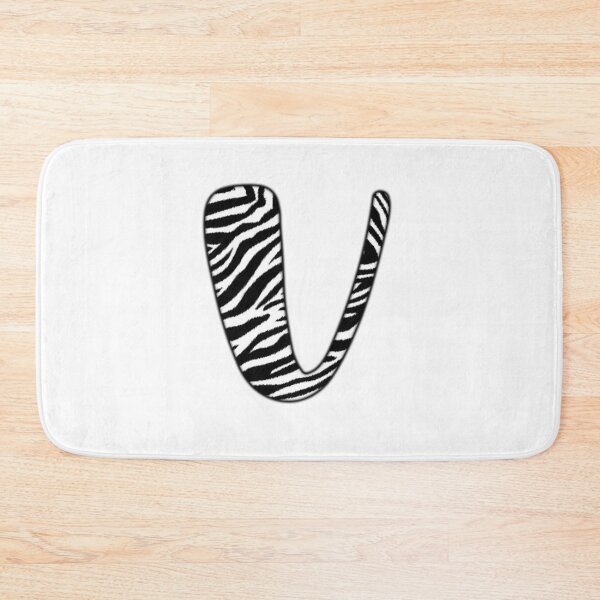 Item preview, Uppercase letter V with zebra stripe pattern designed and sold by Audrey Janvier | AJD.
