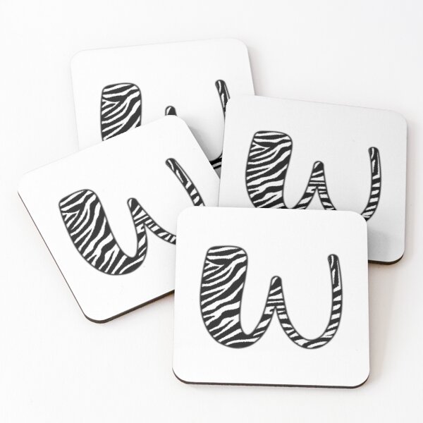Item preview, Uppercase letter W with zebra stripe pattern designed and sold by Audrey Janvier | AJD.