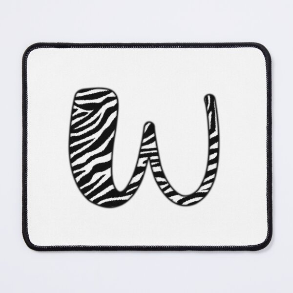 Item preview, Uppercase letter W with zebra stripe pattern designed and sold by Audrey Janvier | AJD.