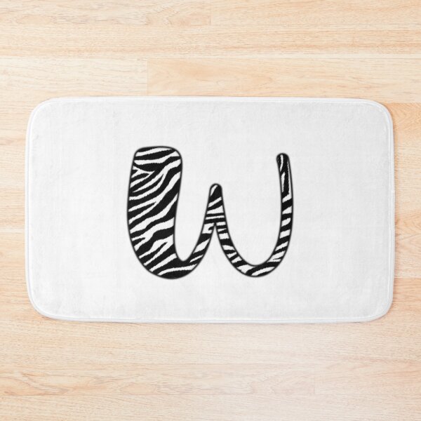 Item preview, Uppercase letter W with zebra stripe pattern designed and sold by Audrey Janvier | AJD.