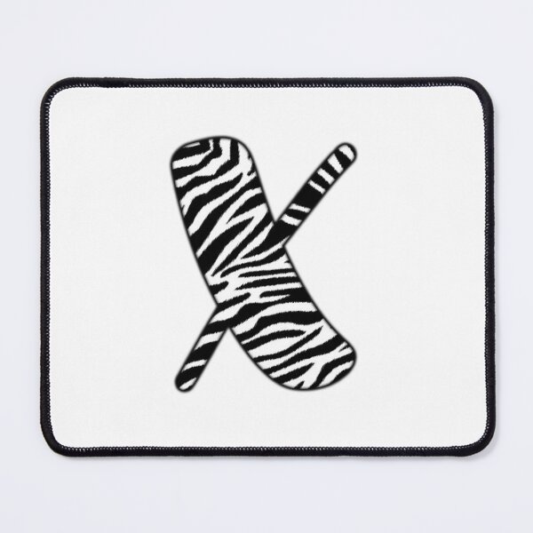Item preview, Uppercase letter X with zebra stripe pattern designed and sold by Audrey Janvier | AJD.