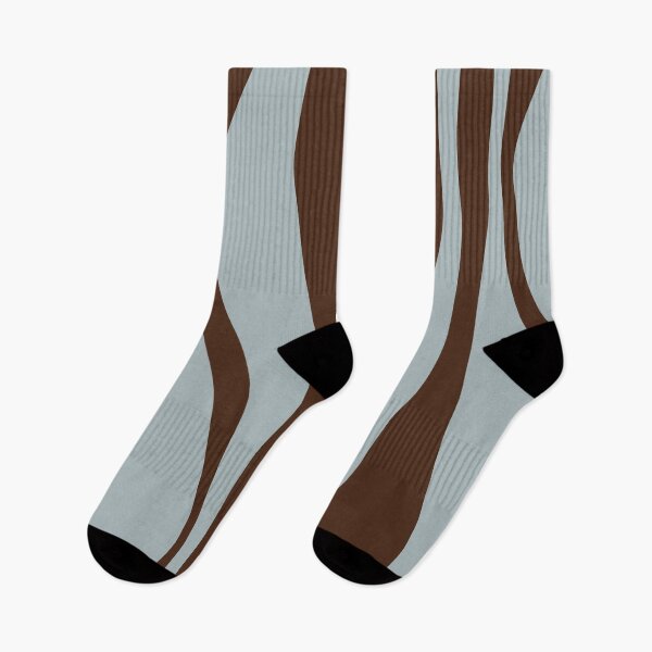 Item preview, Mid Century Modern Retro Lounge Minimal Ogee Pattern in Light Blue-Gray and Dark Brown designed and sold by kierkegaard.