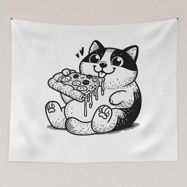 Item preview, Cats and Pizza: A Pawsitive Perspective designed and sold by Papinour.