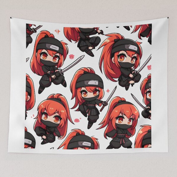 Item preview, Cute Chibi ninja pattern 12.0 designed and sold by StickyGuys.