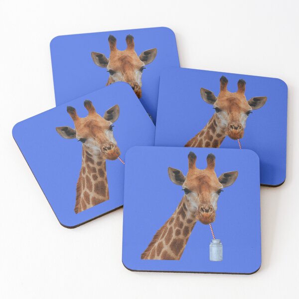 Item preview, Giraffe drinking milk through a straw designed and sold by F5tees.