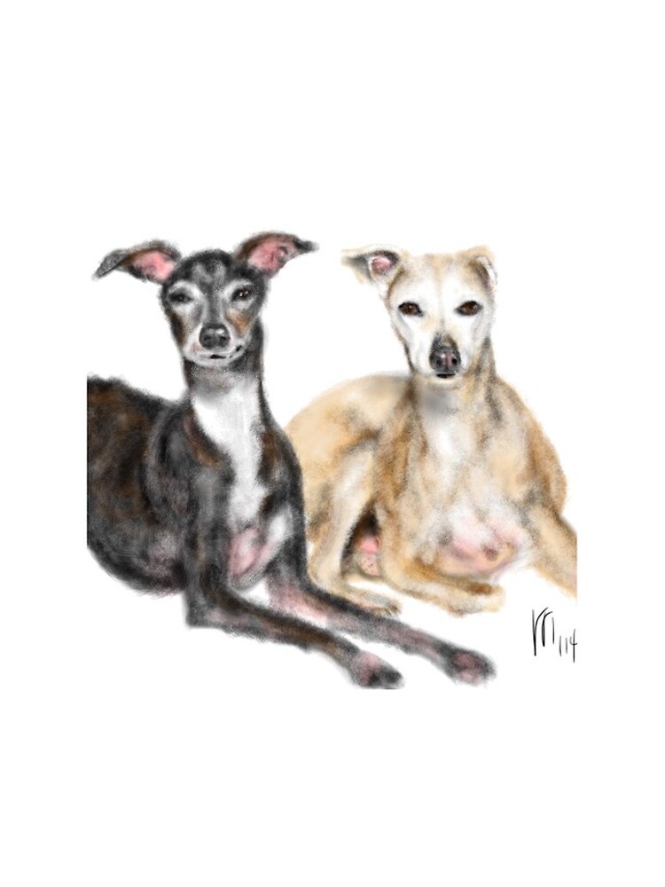A Pair of Greyhound Best Friends by LITDigitalArt