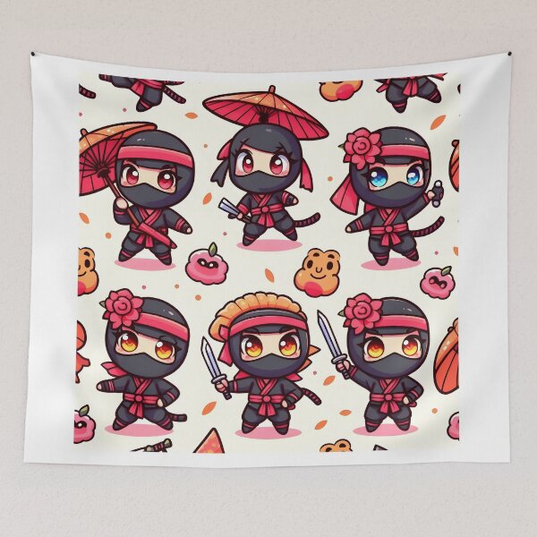 Item preview, Cute Chibi ninja pattern 14.0 designed and sold by StickyGuys.
