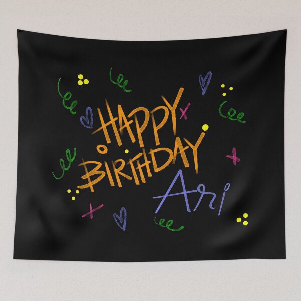 Item preview, HAPPY BIRTHDAY ARI CUSTOM NAME  designed and sold by GIVENGRACE.ART.