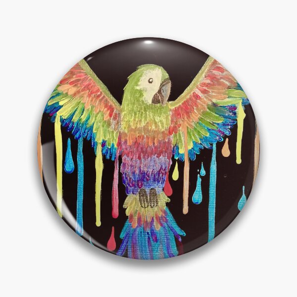 Item preview, SPREAD YOUR COLORS Parrot and paint drips designed and sold by PGKINART.