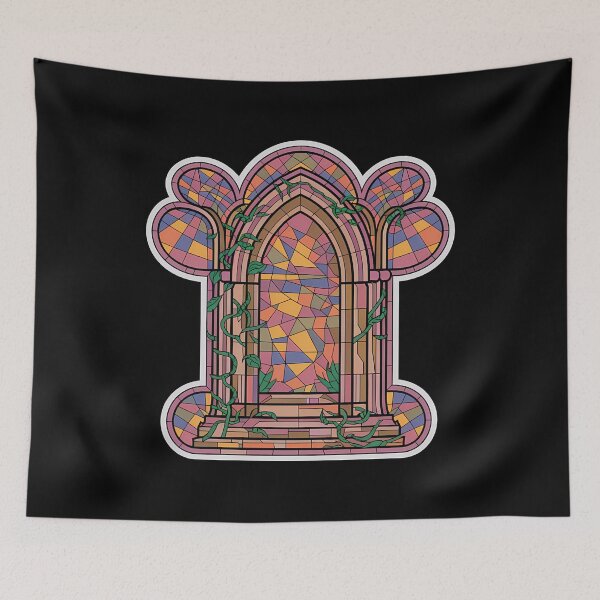 Item preview, Stainglass Ancient Statue Retro Gothic Portal designed and sold by VitrauxNoirs.